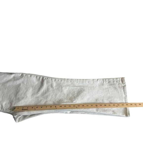 Theory Kick 5 Pocket Ivory Bootcut Jeans Denim Pants Women’s Size 32 Minimalist - Picture 8 of 9